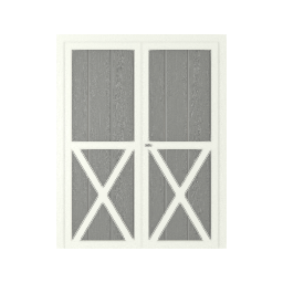 4\'5' Double Wood Door, Lower X Style