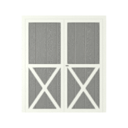 5\' Double Wood Door, Lower X Style