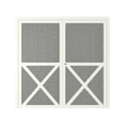 6\' Double Wood Door, Lower X Style