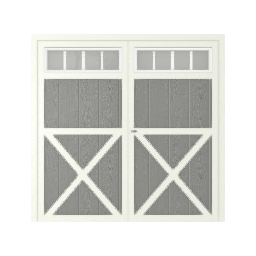 6\' Double Wood Door, Lower X w/ Transom
