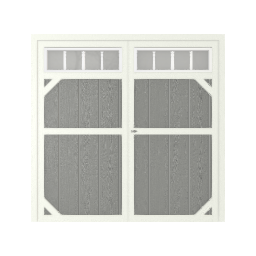 6\' Double Wood Door, Corner Block w/Transom