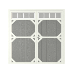 7\'W x 7\'H Double Wood Door, Corner Block w/Transom