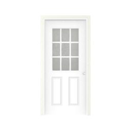 3\', 9 Lite Fiberglass Door w/Jamb Pre-Hung (inswing)